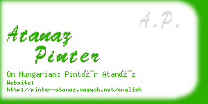atanaz pinter business card